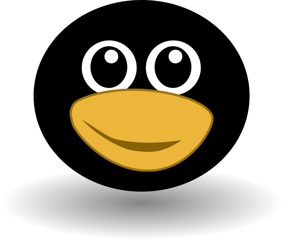 Funny tux face Clipart, vector clip art online, royalty free ...