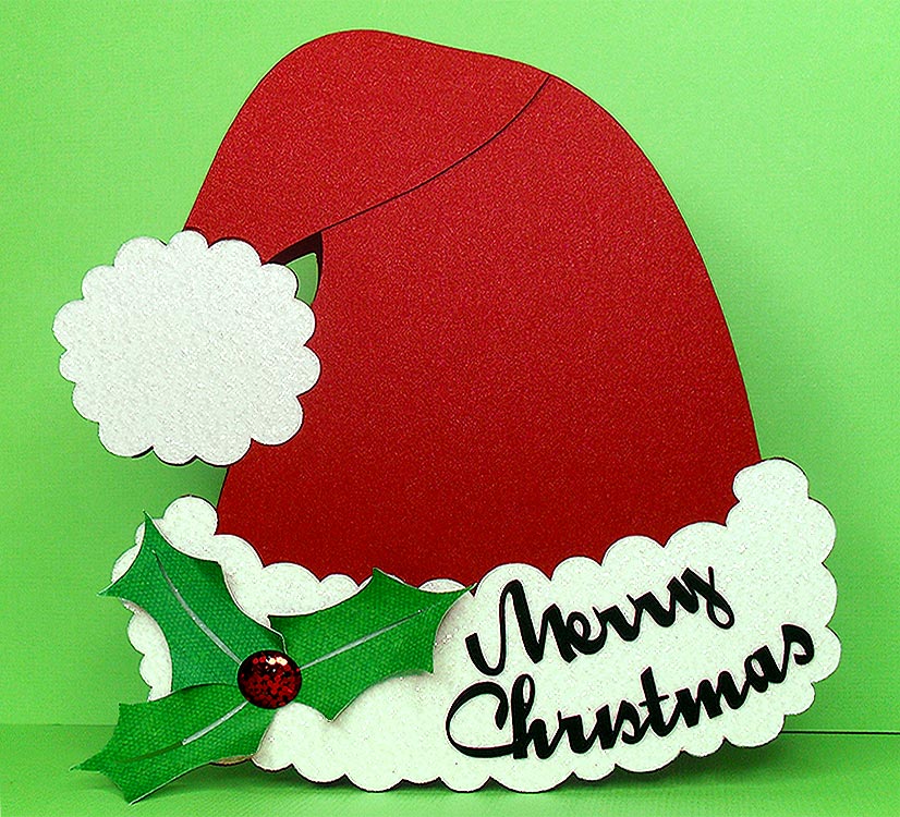 Santa's Hat Card Fee Cut File