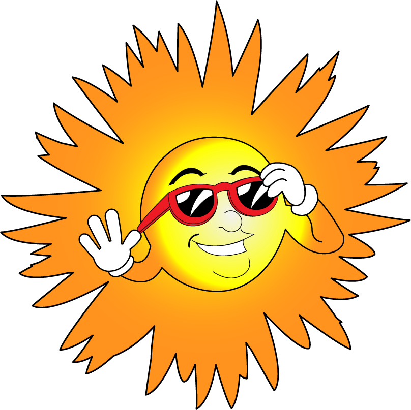 Free Clip-Art: Science   Weather   Sun with Sunglasses - ClipArt ...