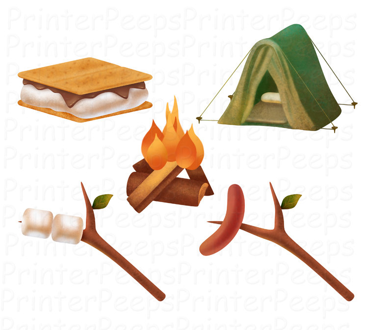 Popular items for camping clipart on Etsy