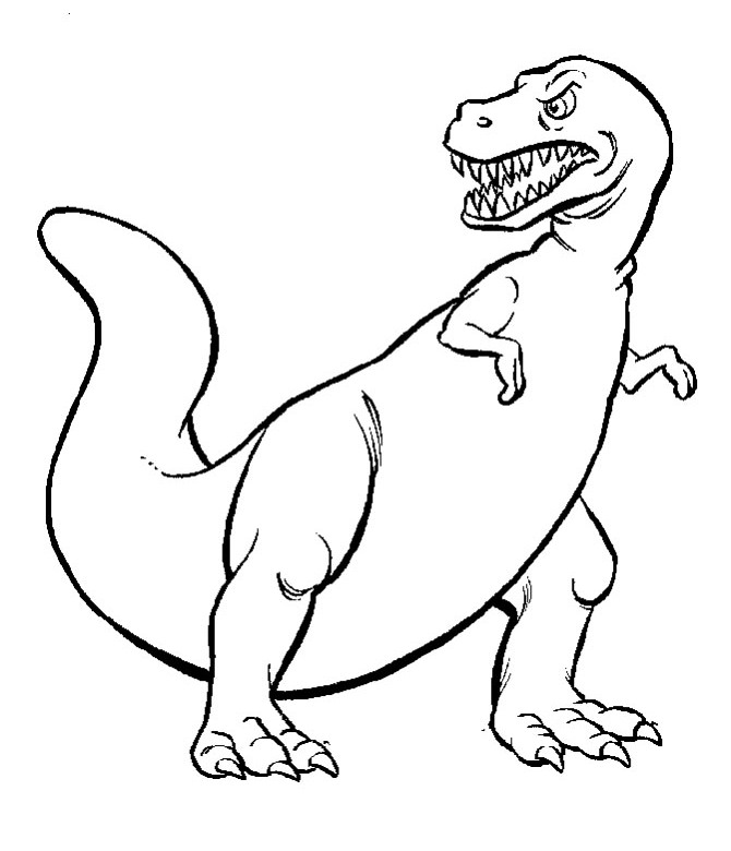 Download Dinosaur Who Has Sharp Teeth Coloring For Kids Or Print ...