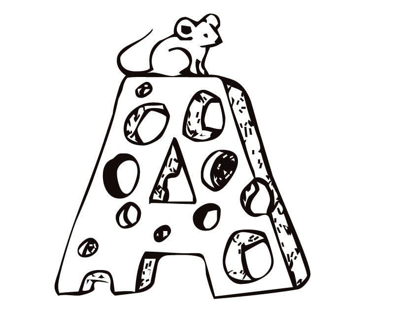 Slice Of Cheese Coloring Page