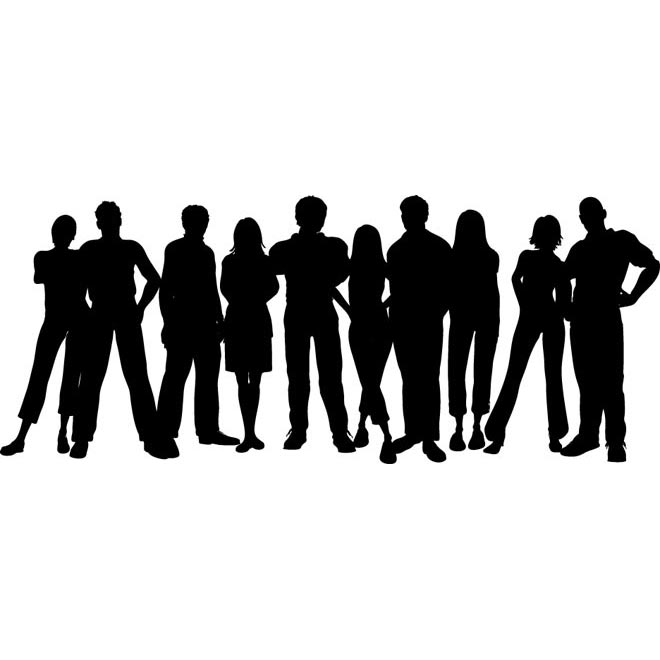 Group Of People Clipart Black And White | Clipart Panda - Free ...