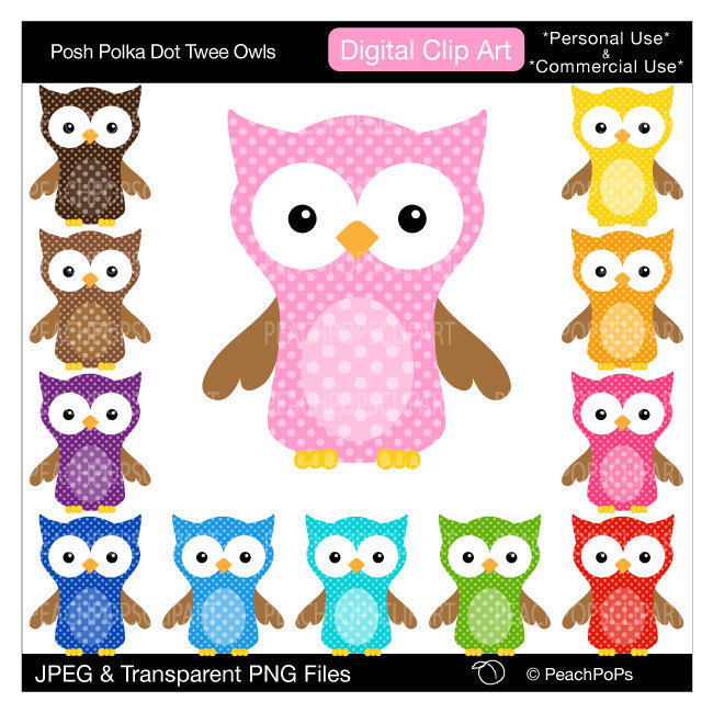 Popular items for owl clipart on Etsy