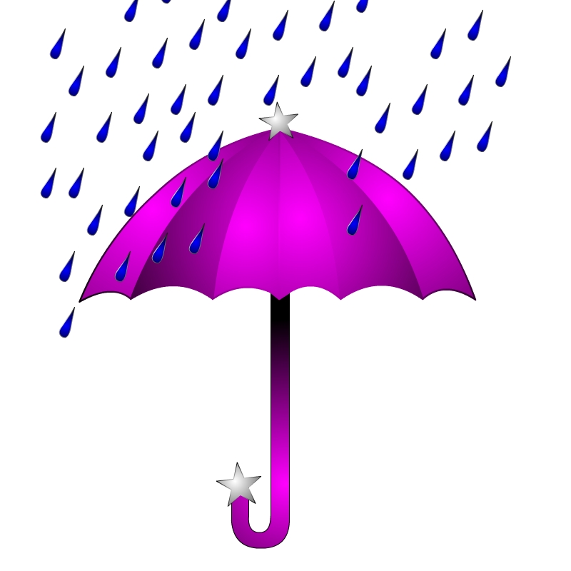 Pink And Purple Umbrella Clipart