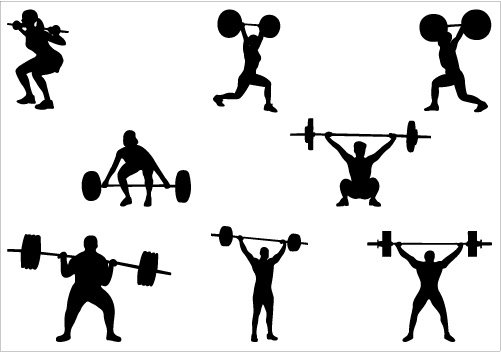 Weight lifting Silhouette Vector GraphicsSilhouette Clip Art