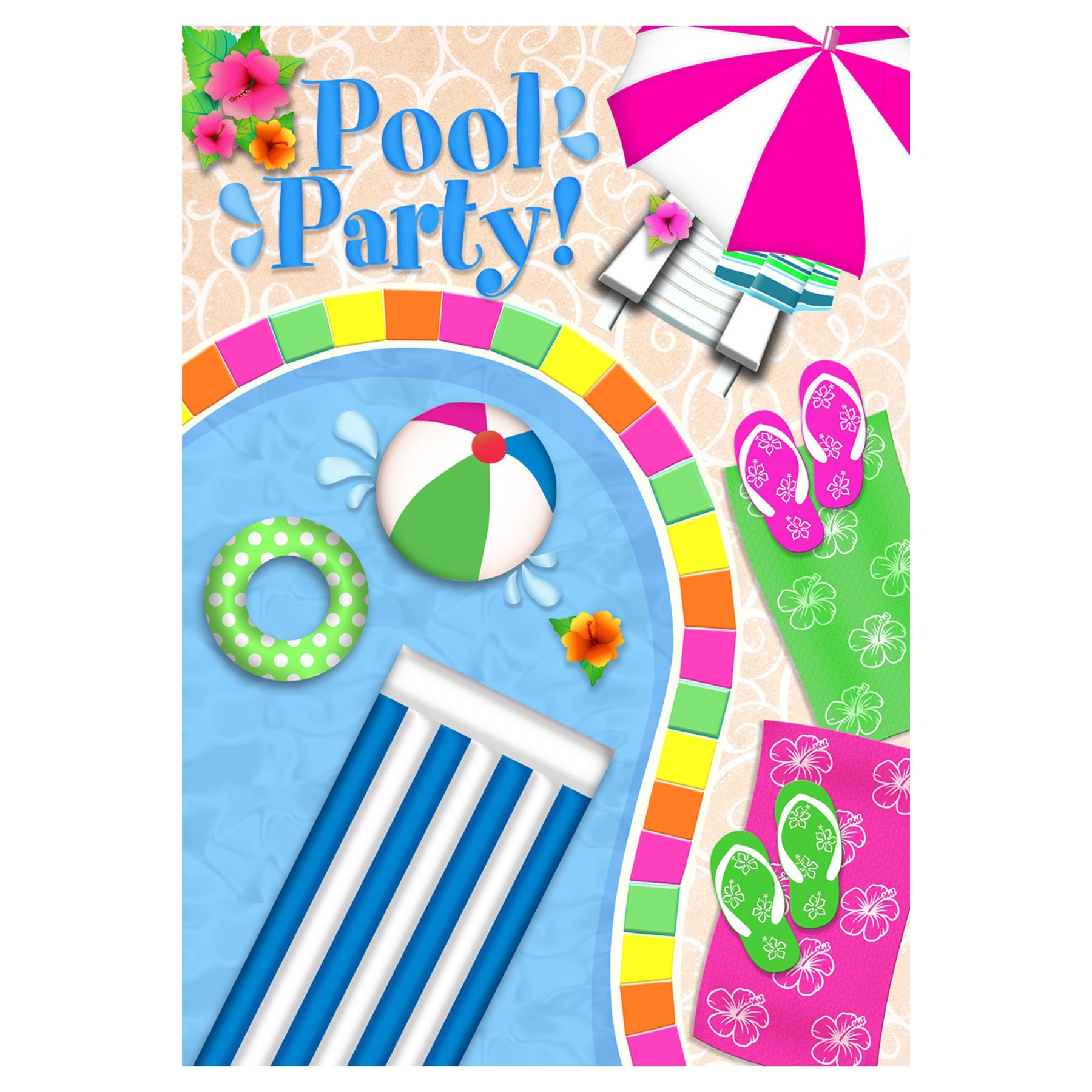 clip art pool party invitation - photo #32