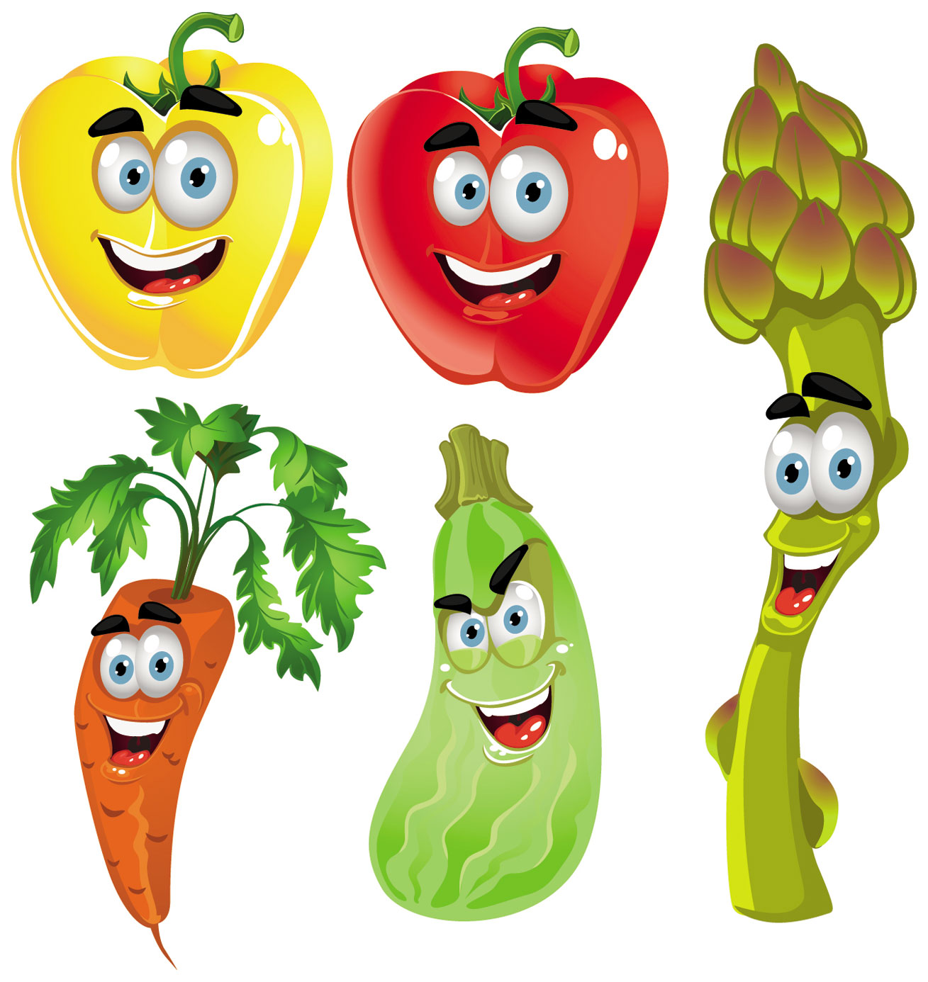 Vegetable cartoon image vector-4 | Download Free Vectors