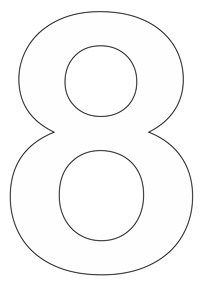 Free coloring pages of 8 color by number