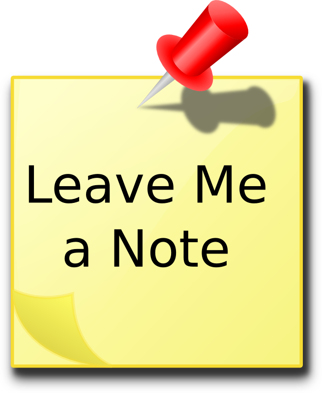 Clipart - Leave Me A Note