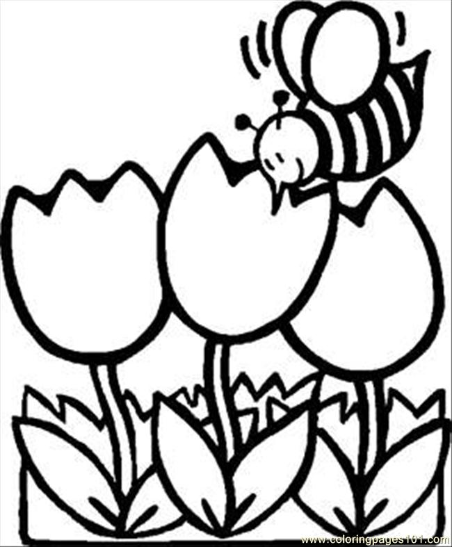 Coloring Pages Busy Bee Tulips Rdax 65 Cartoons Gt Bee Movie