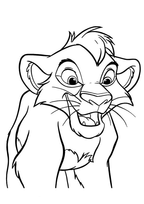 Simba Laugh Lion King Coloring Page | Kids Play Color