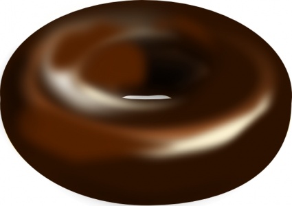 Download Dark Chocolate Donut clip art Vector Free
