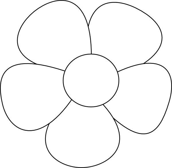 Simple Flower clip art - vector clip art online, royalty free ...