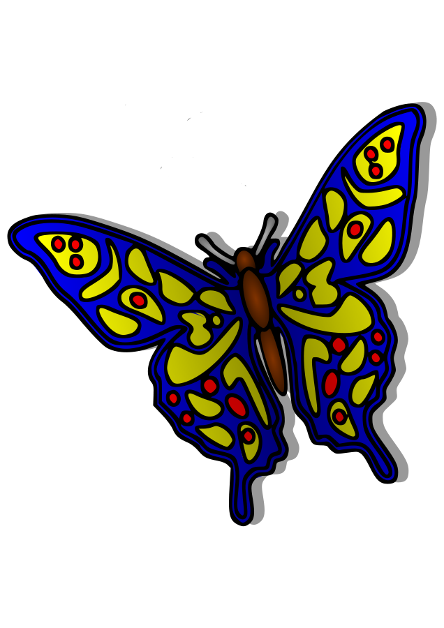 Colorful butterfly SVG Vector file, vector clip art svg file ...