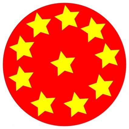 Red Circle With Stars clip art - Download free Other vectors