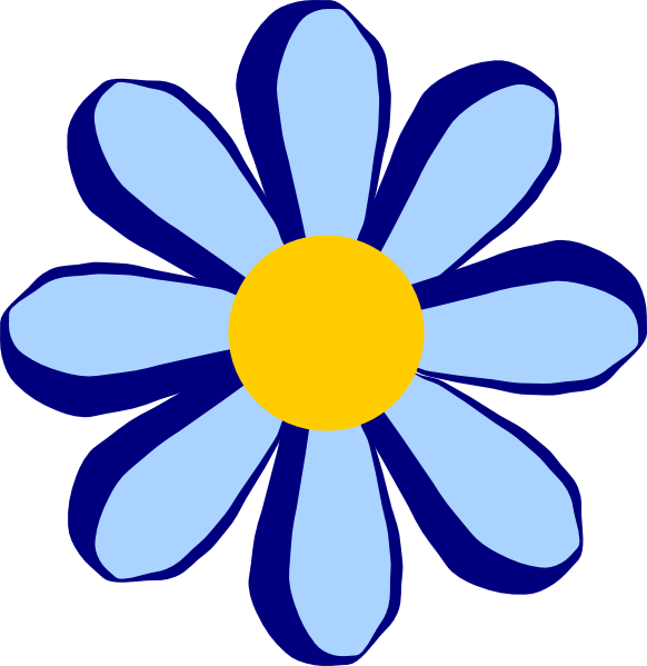 Blue Flower Clip Art - ClipArt Best