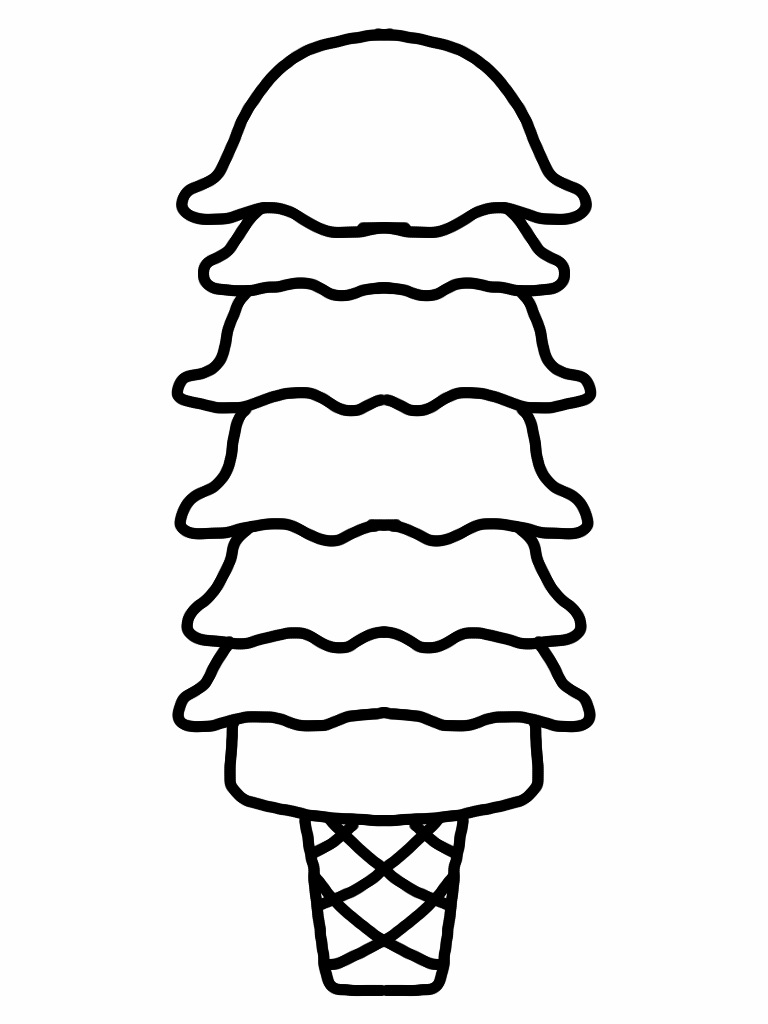 Blank Ice Cream Cone Outline Clip Art - ClipArt Best