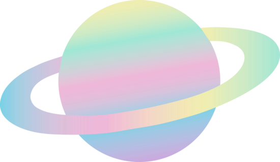 Pastel Colored Ringed Alien Planet - Free Clip Art