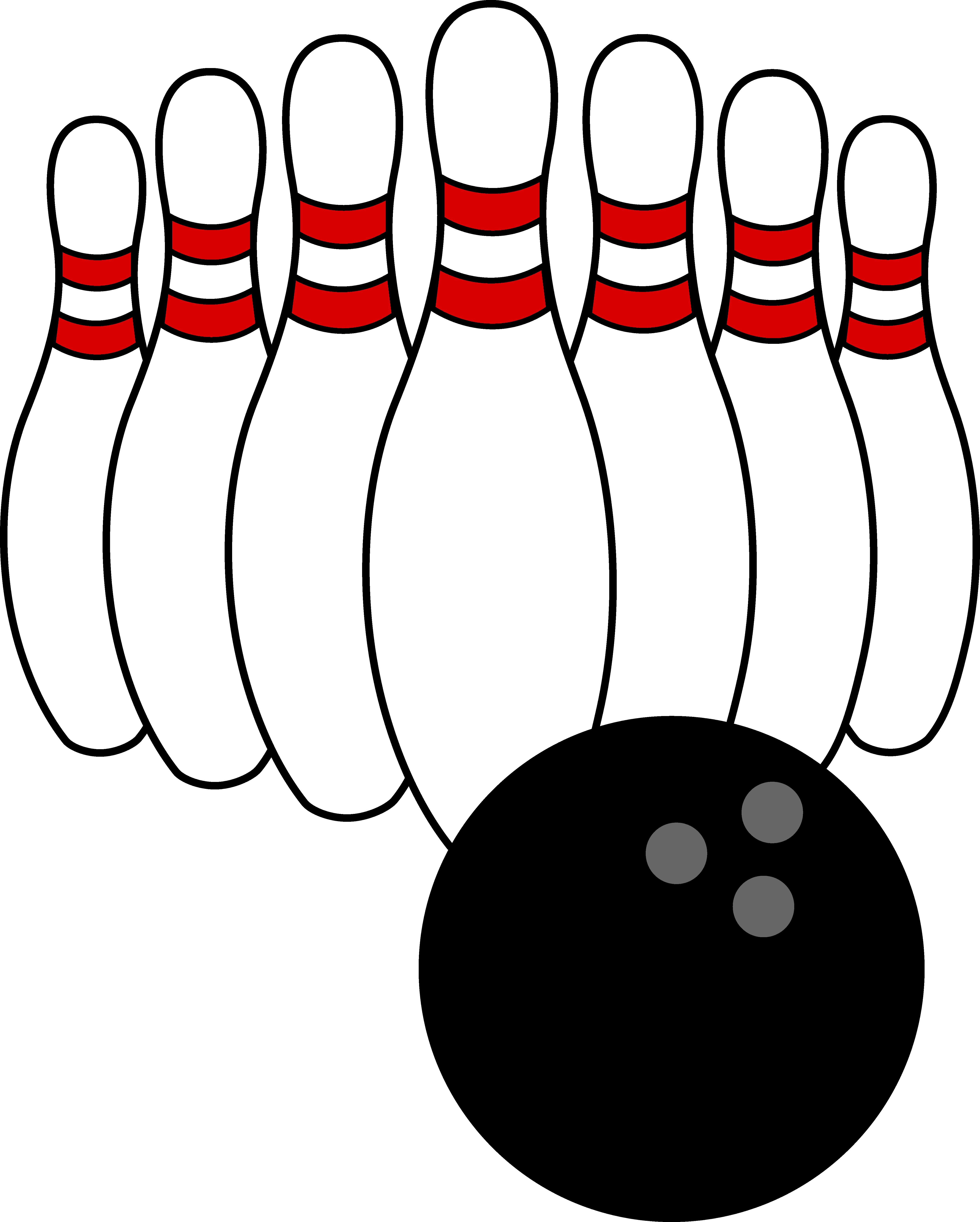 Images For > Bowling Clip Art Black And White