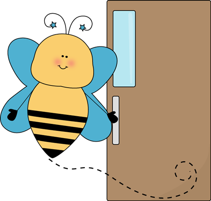 Bee Door Holder Clip Art - Bee Door Holder Vector Image