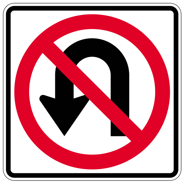 No U Turn Sign Clip Art Download