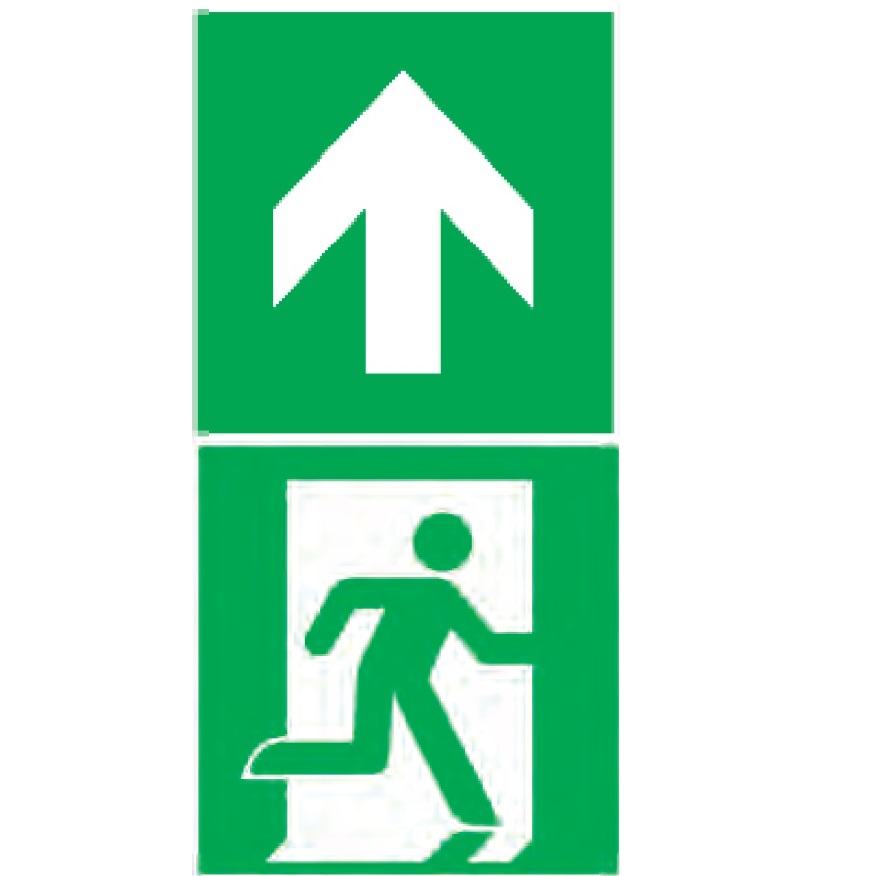 Directional Floor Decal - Man + Arrow Straight Ahead [IFTAP83401X9 ...