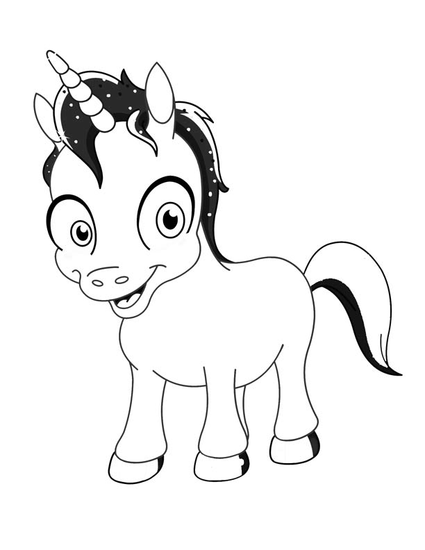 Rainbow Unicorn Coloring Page - Cliparts.co