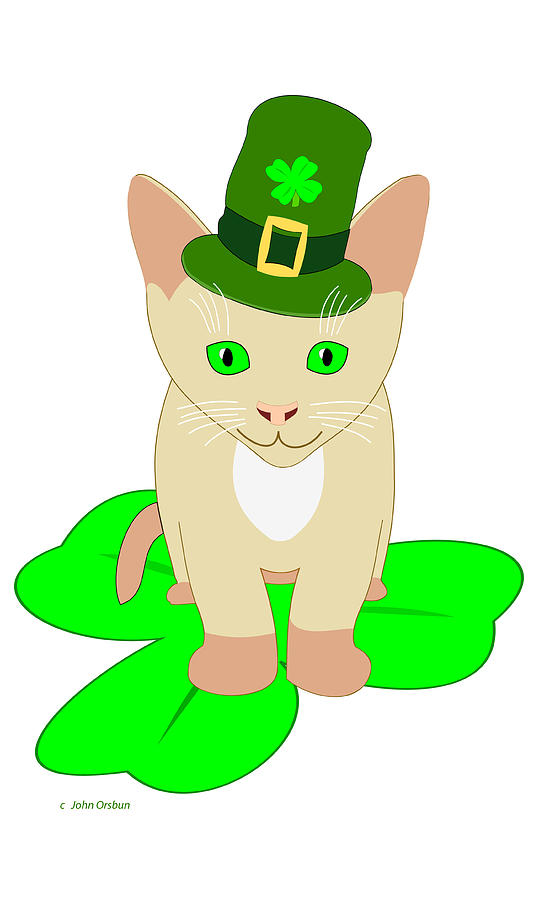 St. Patrick's Day Cat by John Orsbun - St. Patrick's Day Cat ...