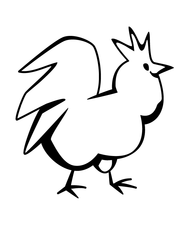 Chicken Line Drawing