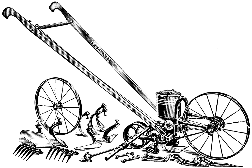 Combination seed drill and cultivator | ClipArt ETC