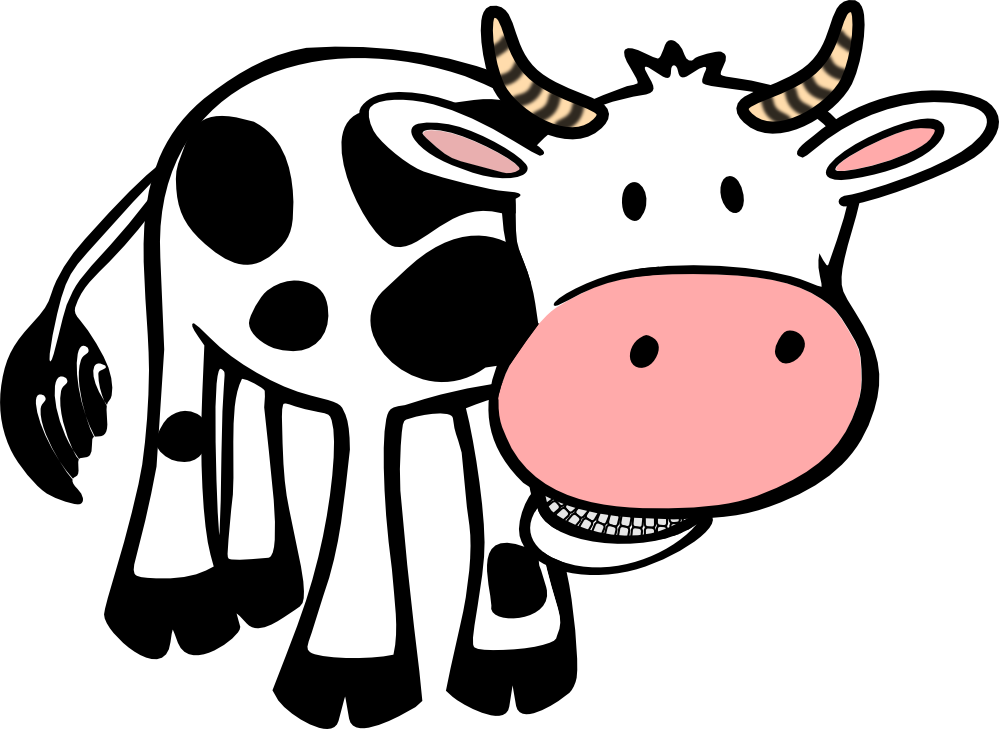 clipartist.net » Clip Art » cow black white line art bw super ...
