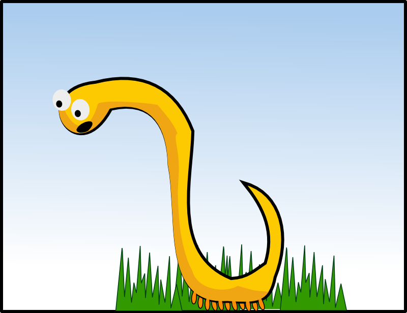 Clipart - Yellow worm