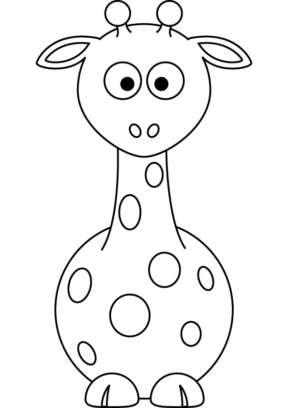Pictxeer » Search Results » Baby Giraffe Coloring Page