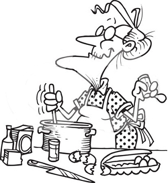 woman baking Colouring Pages