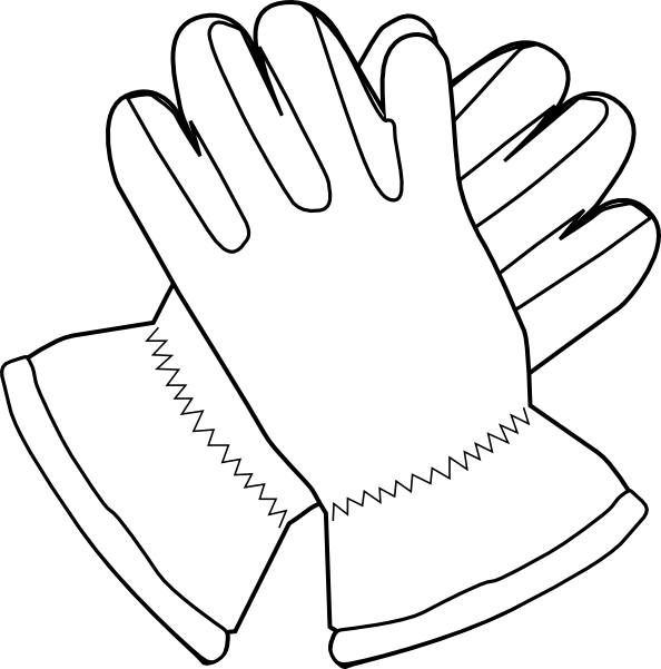 Winter Gloves Clipart Black And White Images & Pictures - Becuo