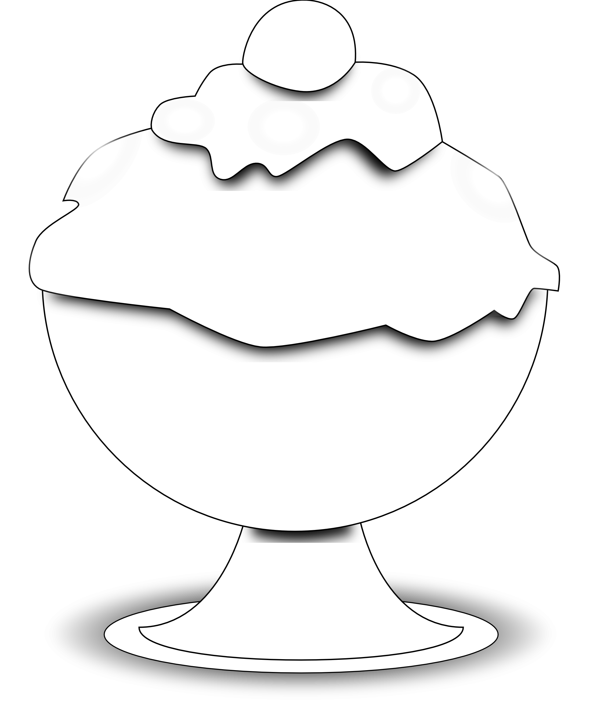 Ice Cream Cup Clip Art Black And White | Clipart Panda - Free ...