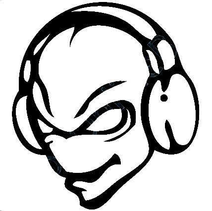 Alien Disc Jockey DJ Cartoon Decal, dj decals, dj stickers, disc ...