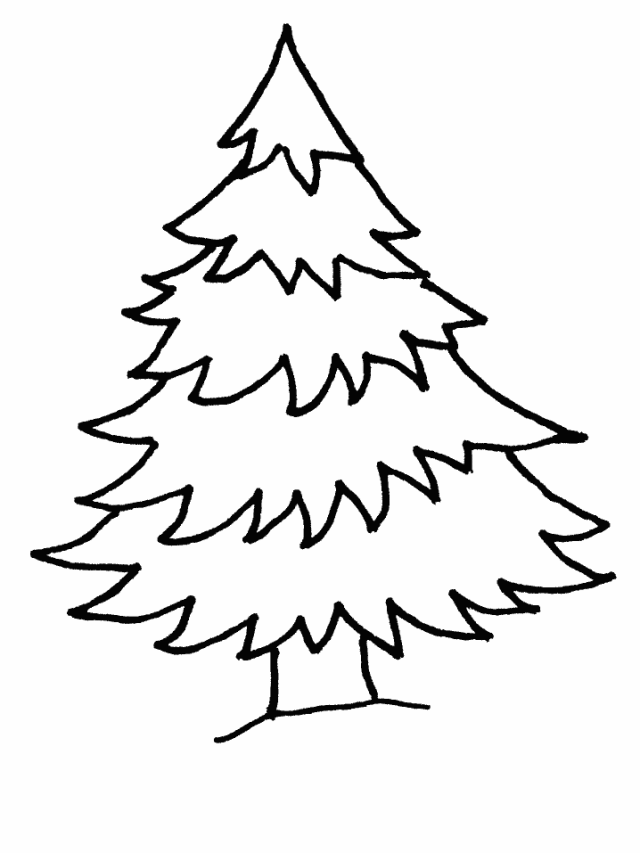 simple christmas tree coloring pages | Coloring Pages