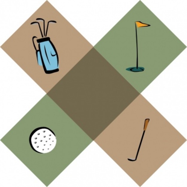 Golf Symbols clip art Vector | Free Download