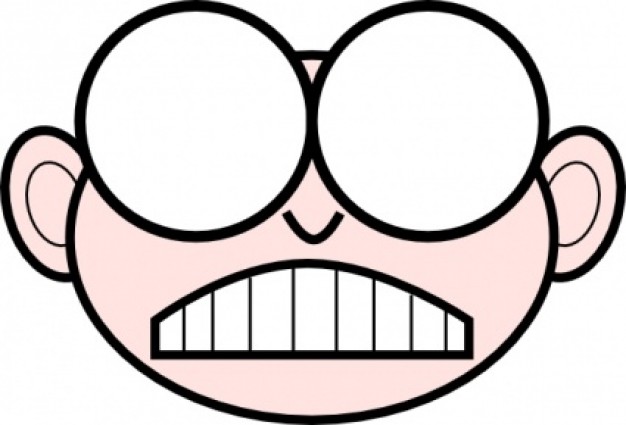 Angry Nerd clip art Vector | Free Download
