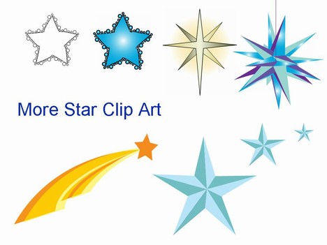 Even more star clip art PowerPoint Template