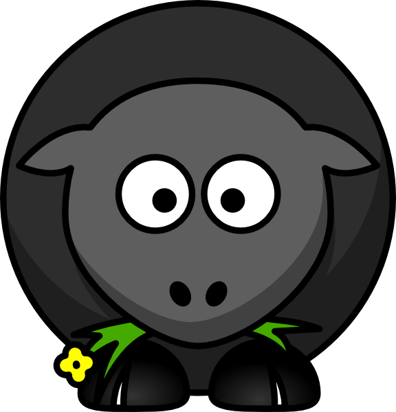 Black Sheep clip art - vector clip art online, royalty free ...