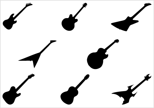 Guitar Silhouette Vector - Cliparts.co
