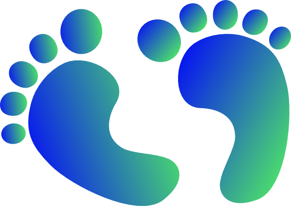 Blue & Green Baby Feet clip art - vector clip art online, royalty ...