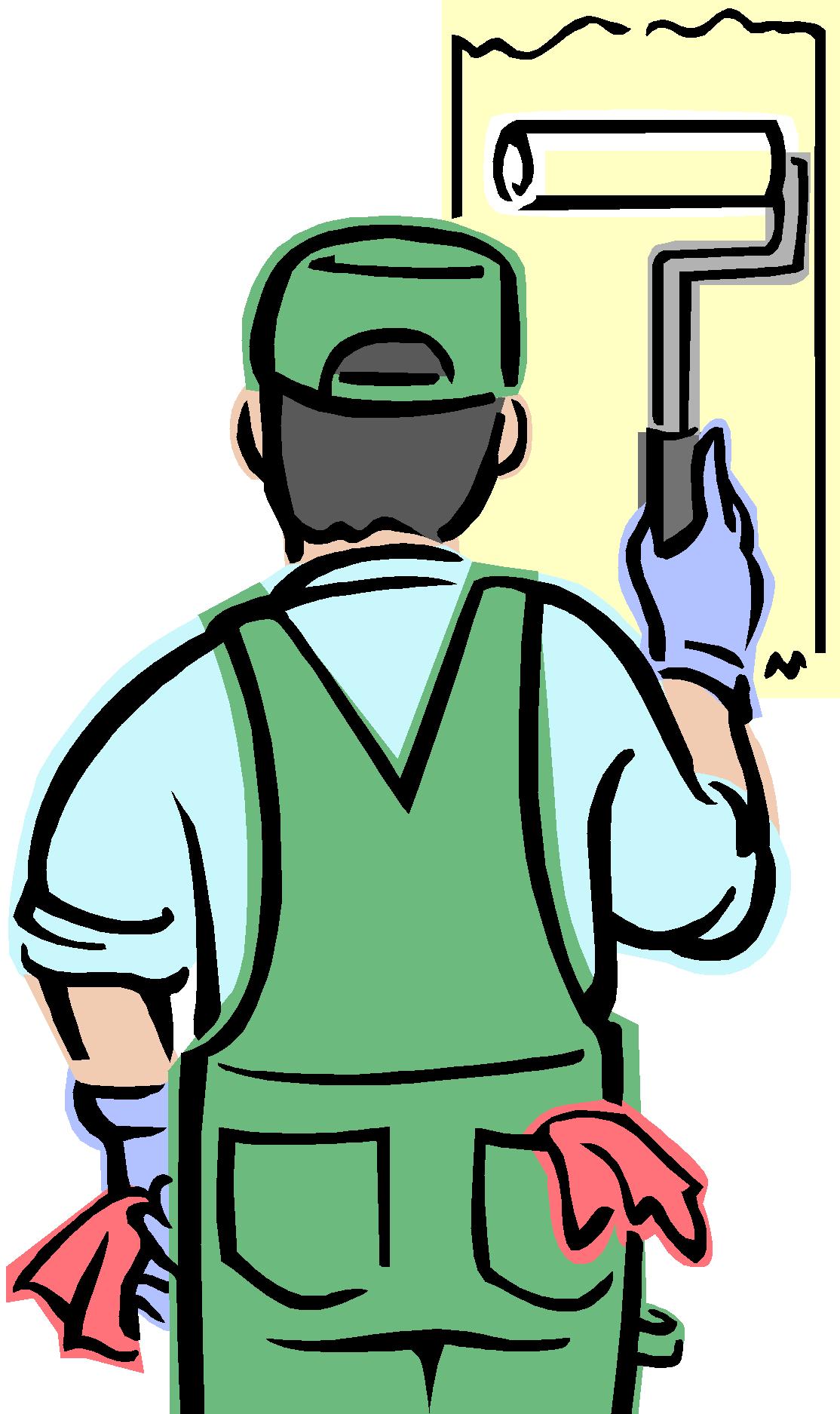 man painting house clipart - photo #16