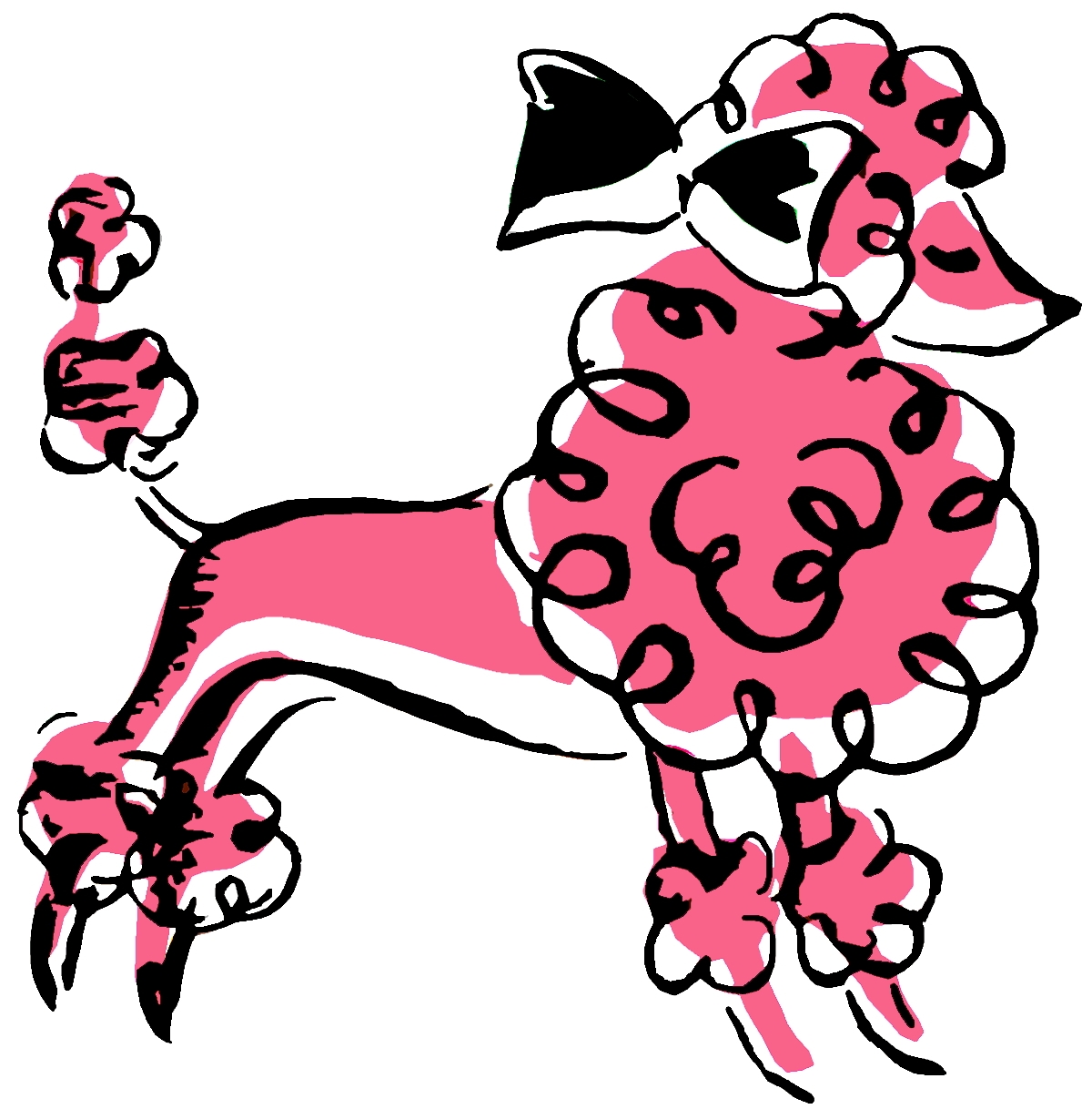 Images For > Pink Poodles Clipart