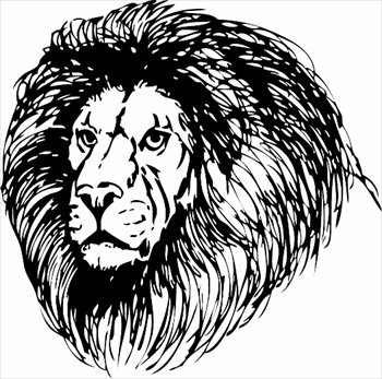 Clip Art Lion Head