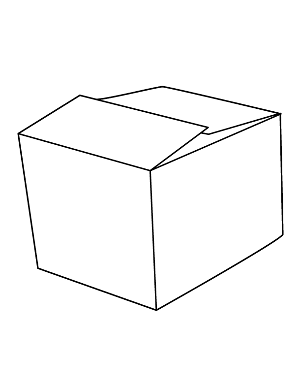 Box Coloring Pages For Kids To Color In