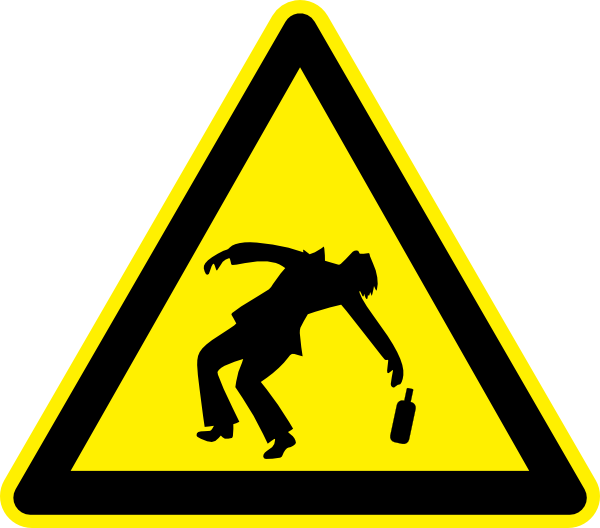 Danger Drunken People Jhelebrant clip art - vector clip art online ...